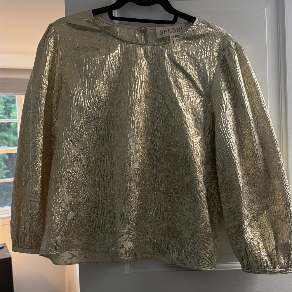 Saloni Metallic Gold Top